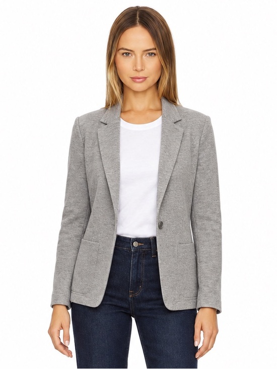 Source Unknown Jackets & Blazers - Gray Sweatshirt Blazer Knit Jacket Size S